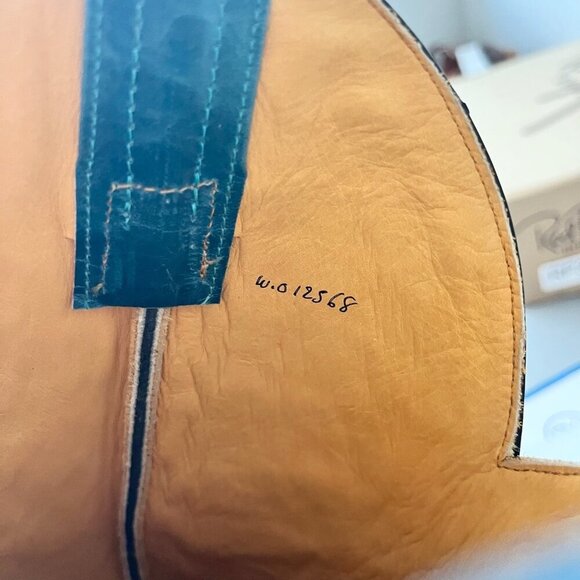 Rod Patrick Mens Cowboy Boots 13 AA Black Ostrich Blue Top Western Square Toe - Picture 10 of 12